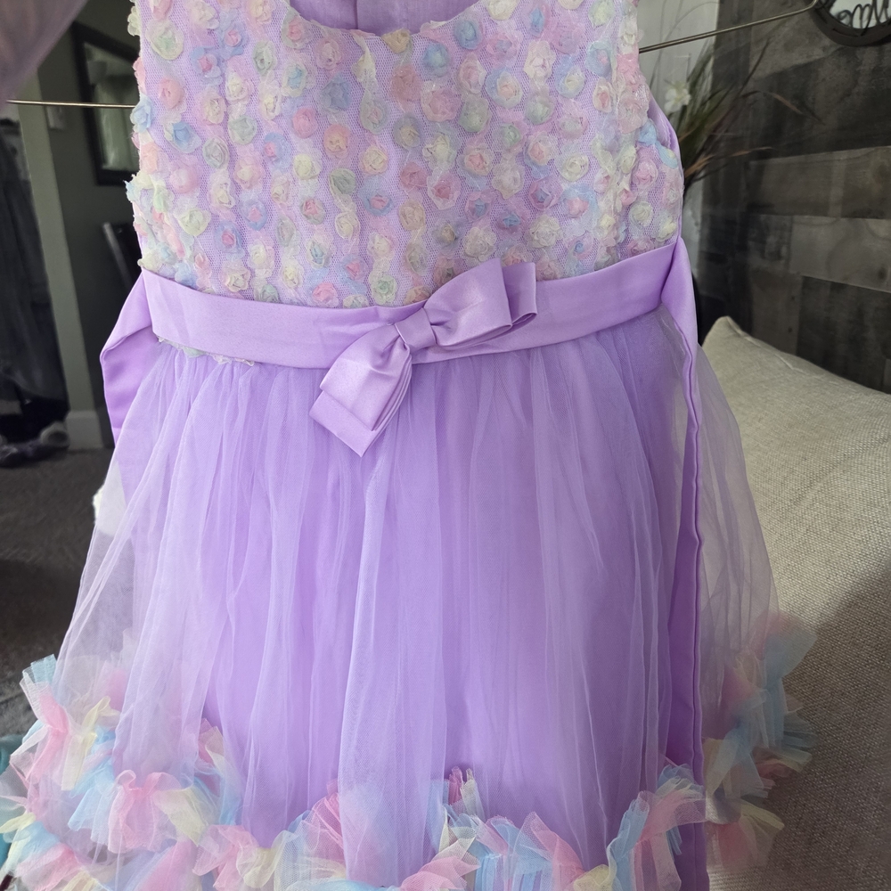 Forever 21 Girls Lavender Multi-Color Tulle Party Dress